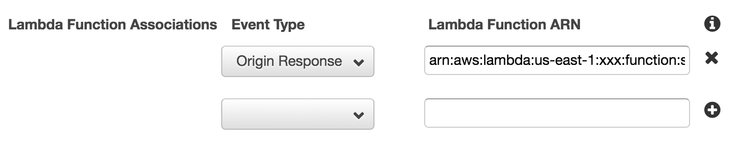 Lambda Function Association