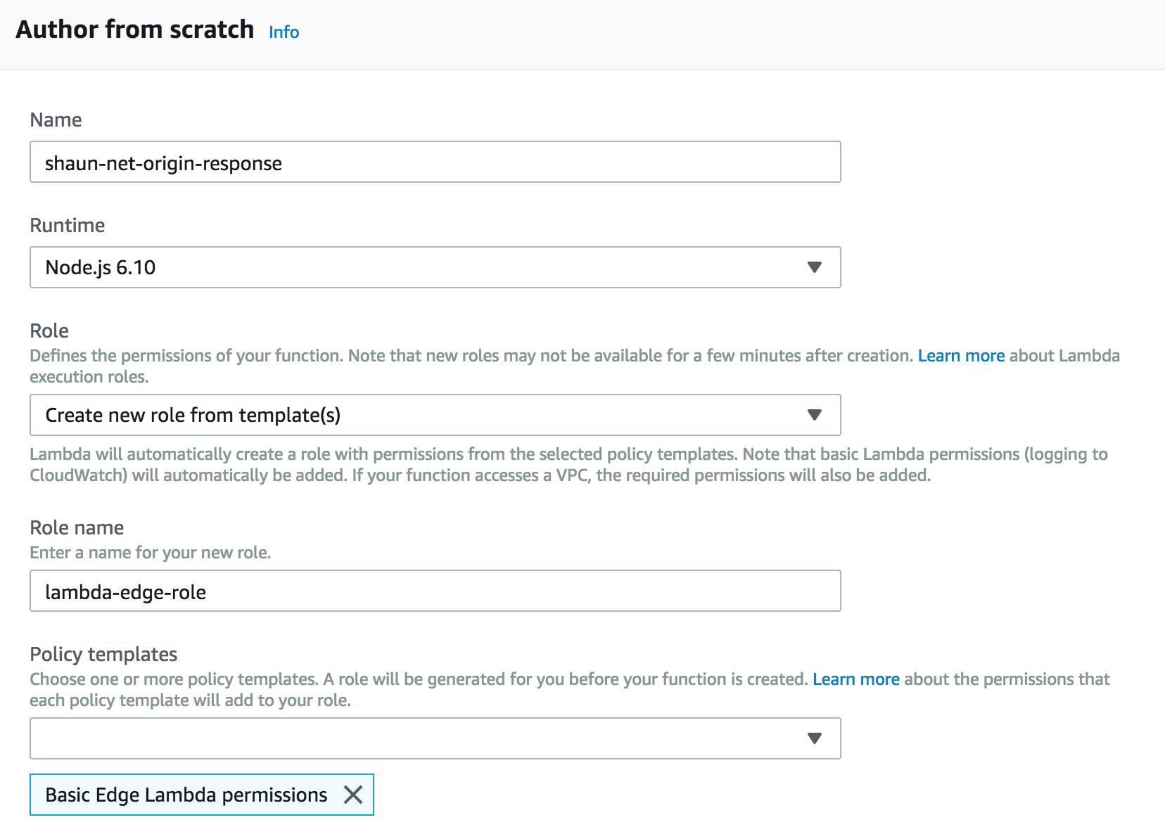 Create Lambda Function